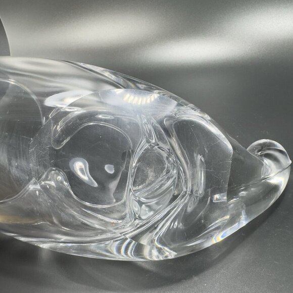 1950s Heisey Glass Clear Elf Shoe Cornucopia Heavy Manganese 365nm Green UV Glow - Picture 11 of 16